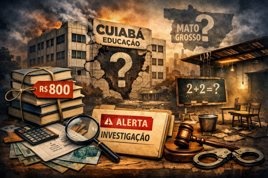 Livros de R$ 800, suspeita de rombo milionário e o silêncio das instituições colocam educação de MT no centro do debate político